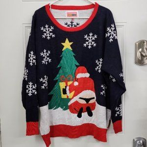Tipsy Elves Ugly Christmas Sweater - Santa with Whale Tail - Size XXL